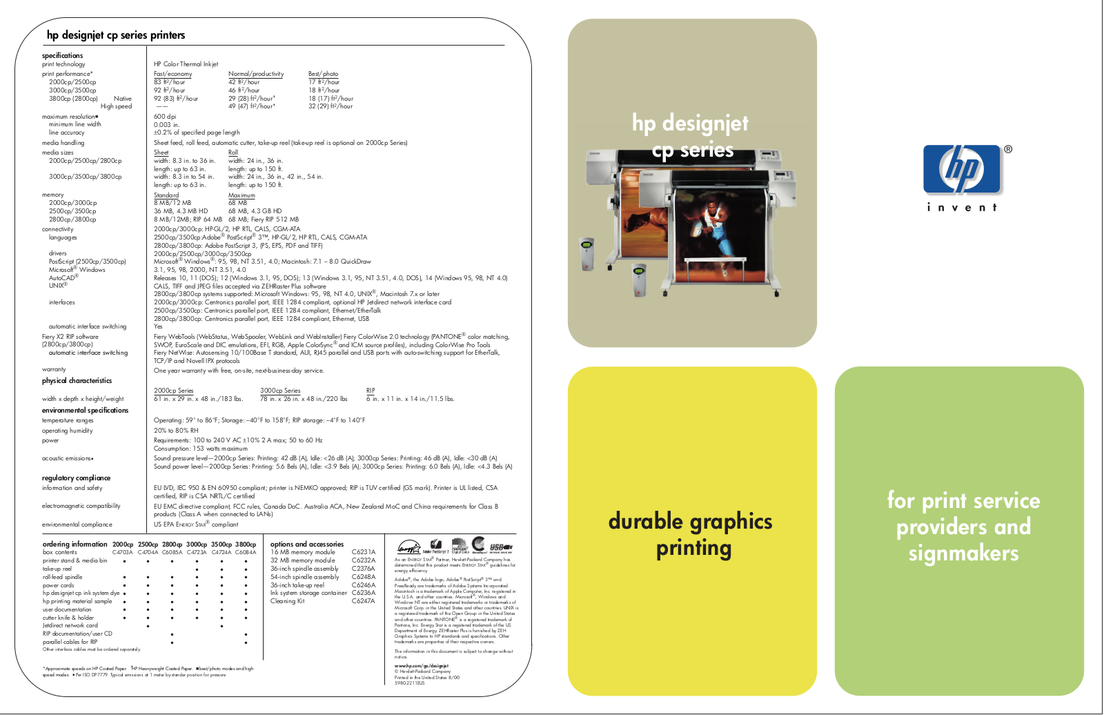 HP dsj-2000cp, dsj-2500cp, dsj-2800cp, dsj-3000cp, dsj-3500cp Datasheet