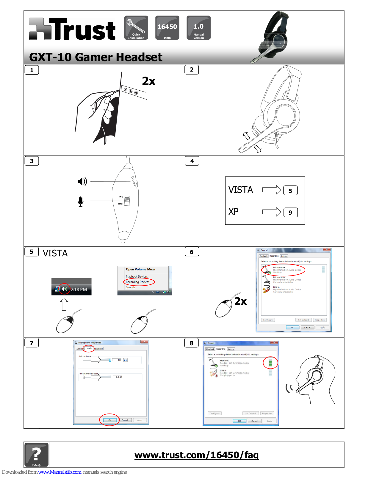 Trust GXT-10 Quick Manual