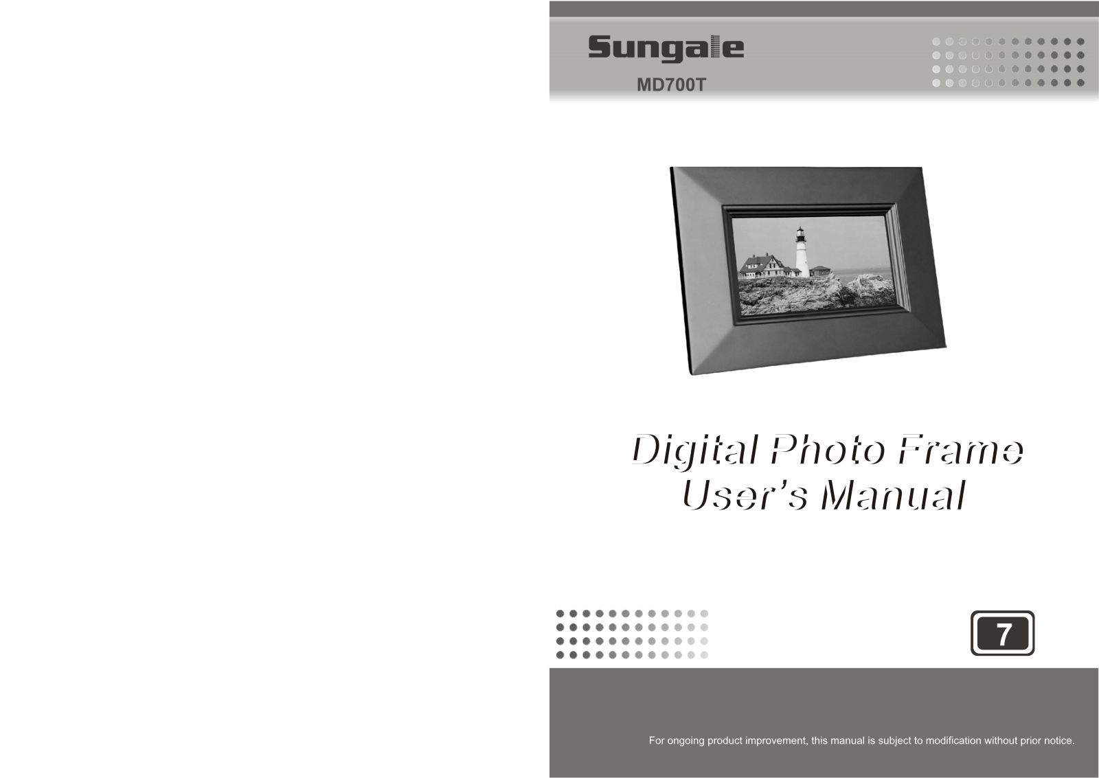 Sungale MD700T User Manual