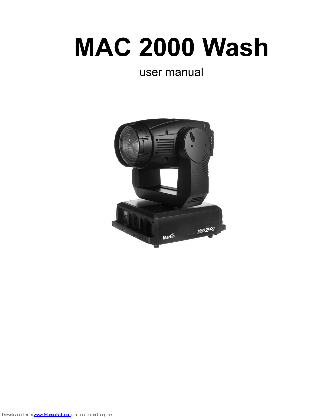 Martin Professional MAC 2000 User Manual - ManualMachine.com