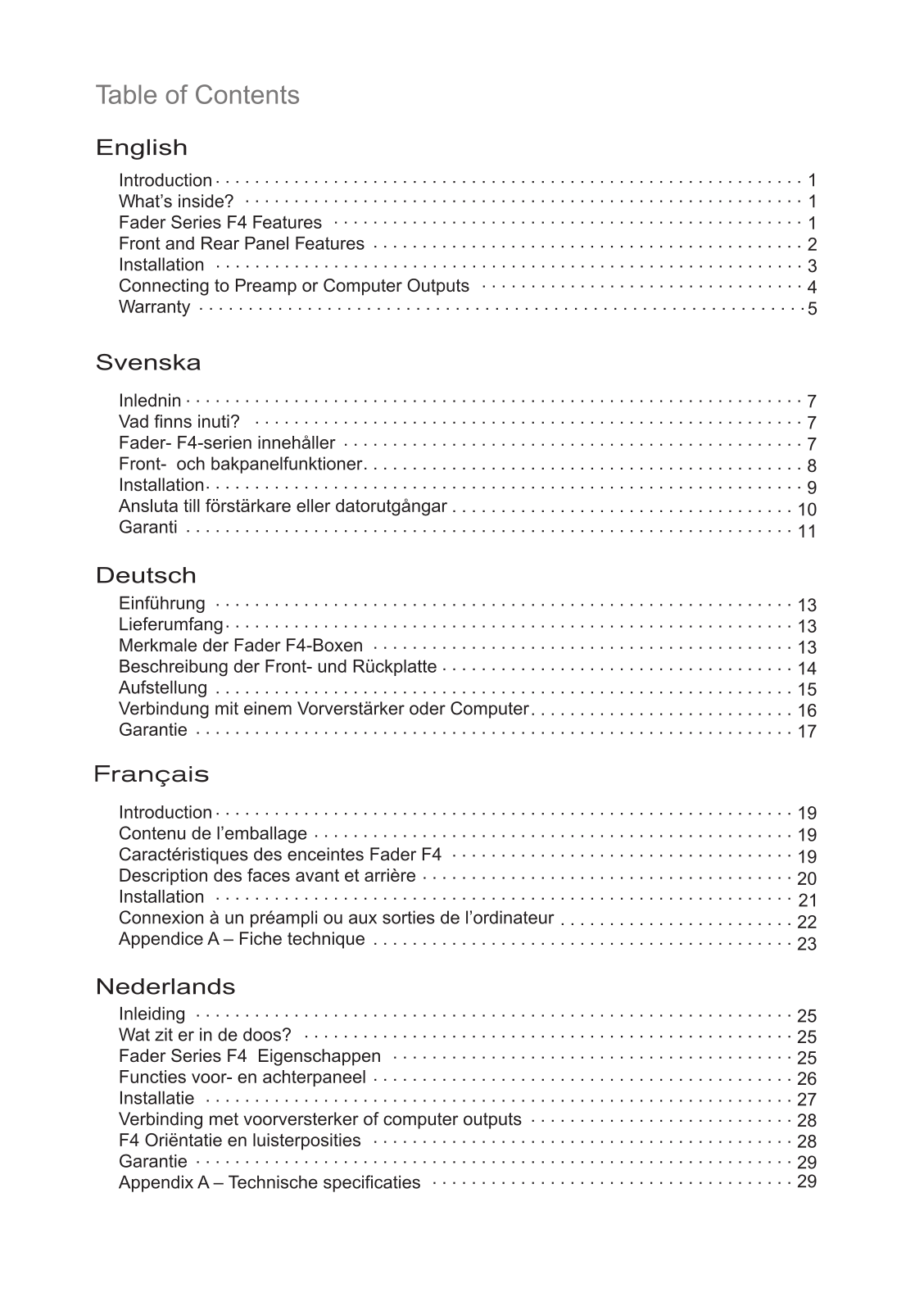 Fluid Audio F4 User manual - ManualMachine.com