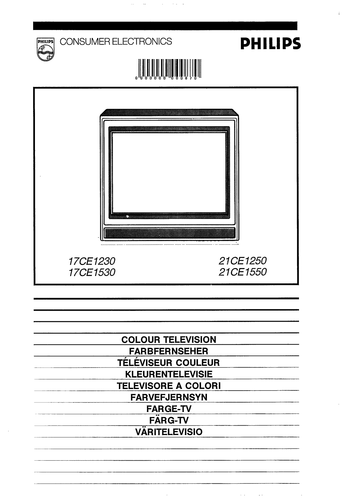 Philips 21CE1550, 17CE1230 User Manual