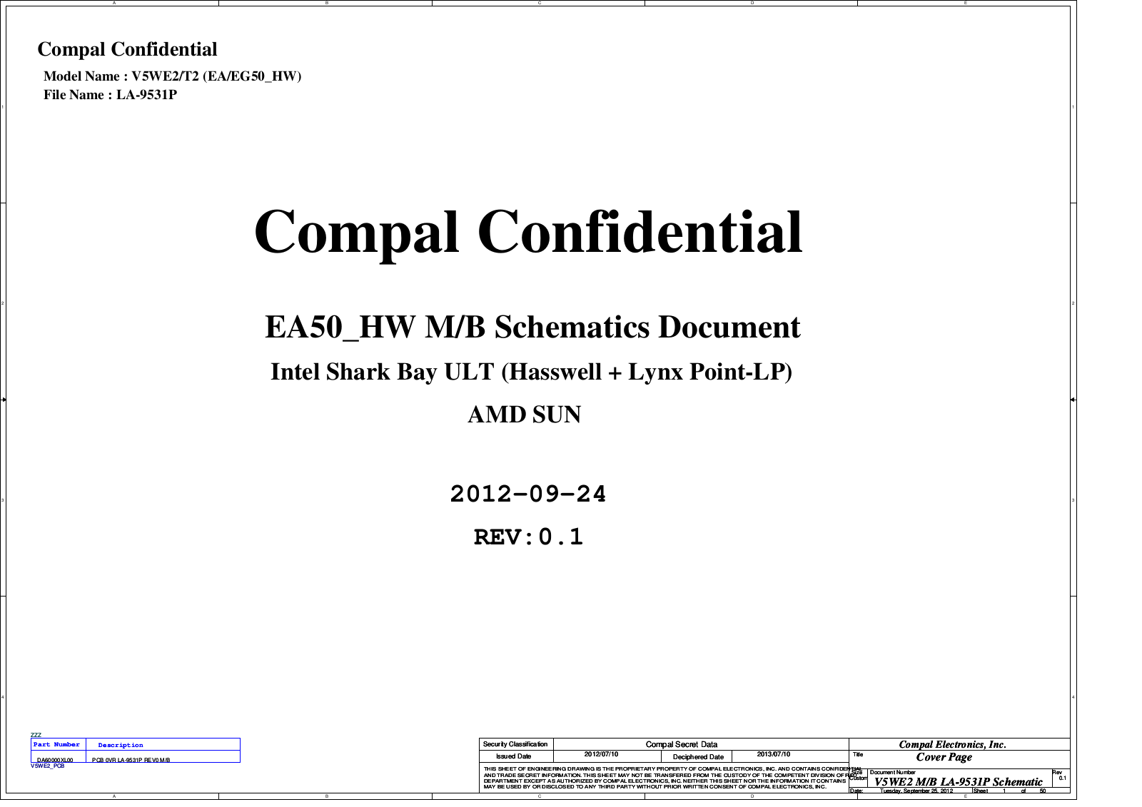 Compal LA-9531P Schematics Rev0.1