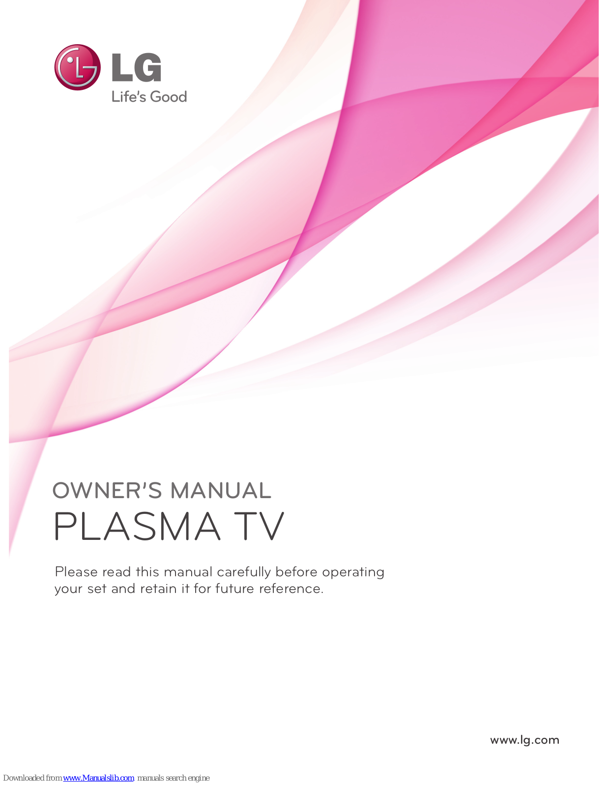 LG 42/50PJ5, 42/50PJ2, 42/50PJ6, 42PJ2, 50PJ3 Owner's Manual