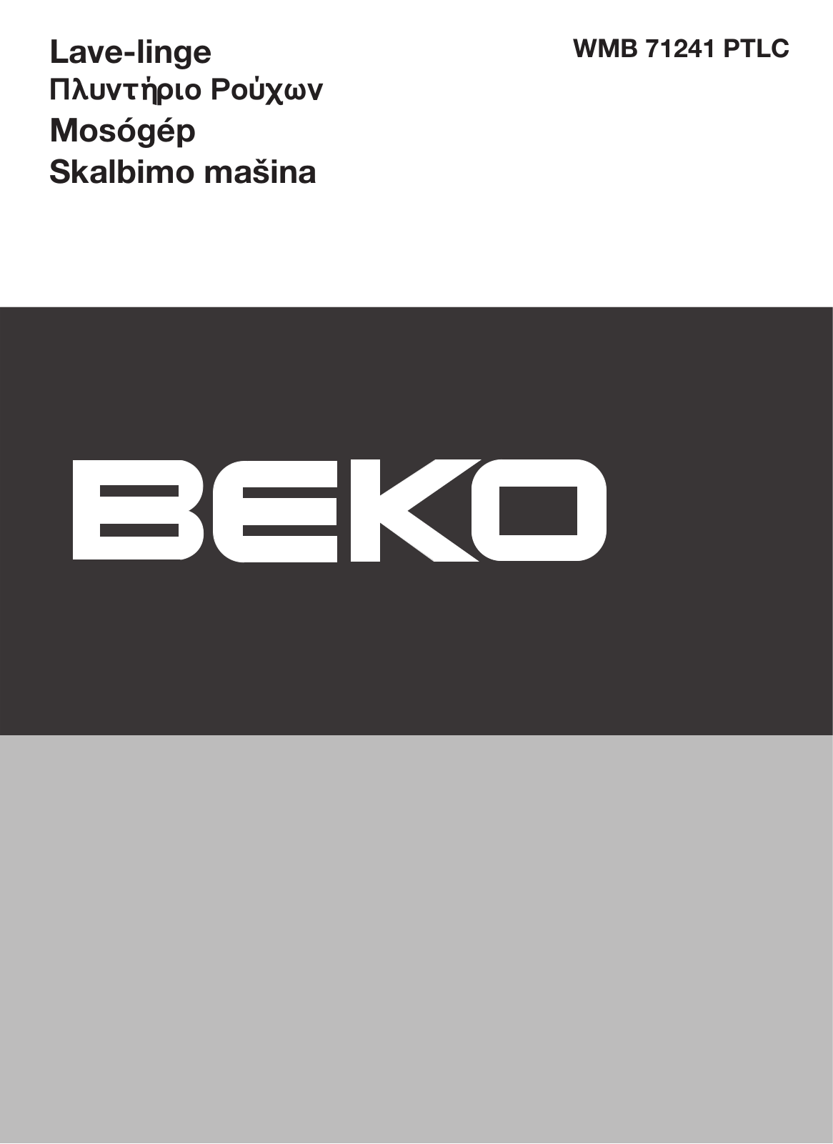 Beko WMB 71241 PTLC User manual