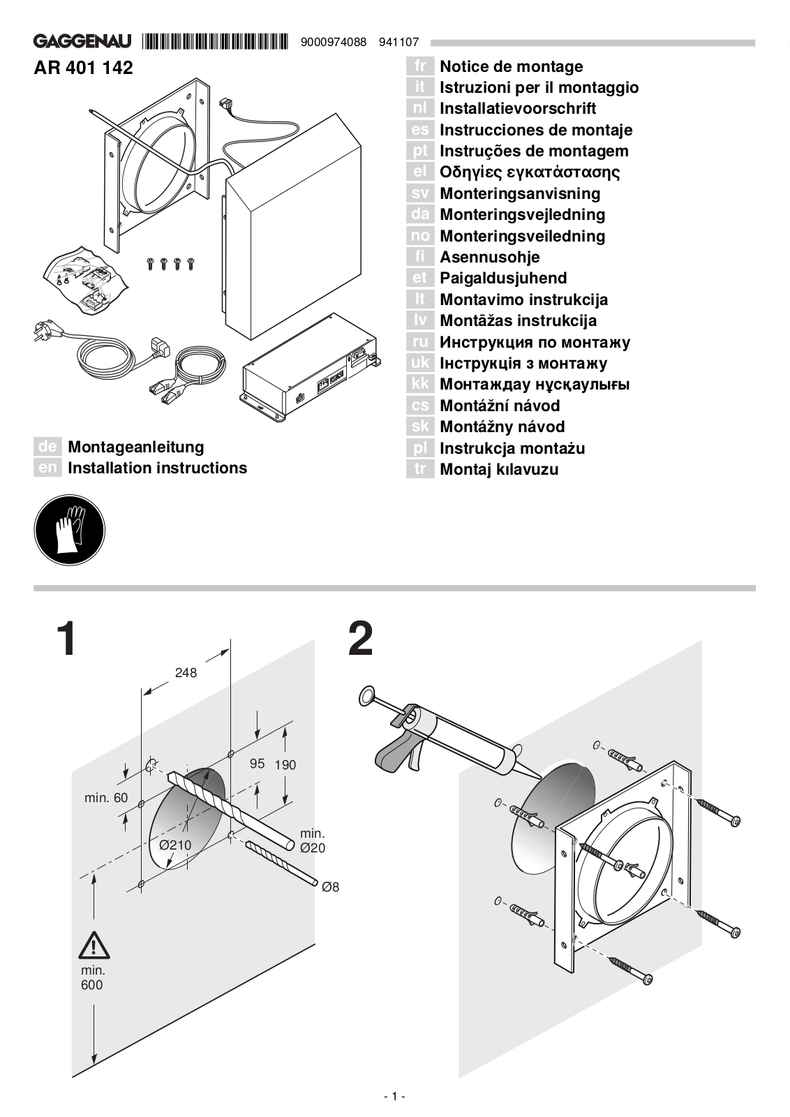 Gaggenau AR401 User Manual