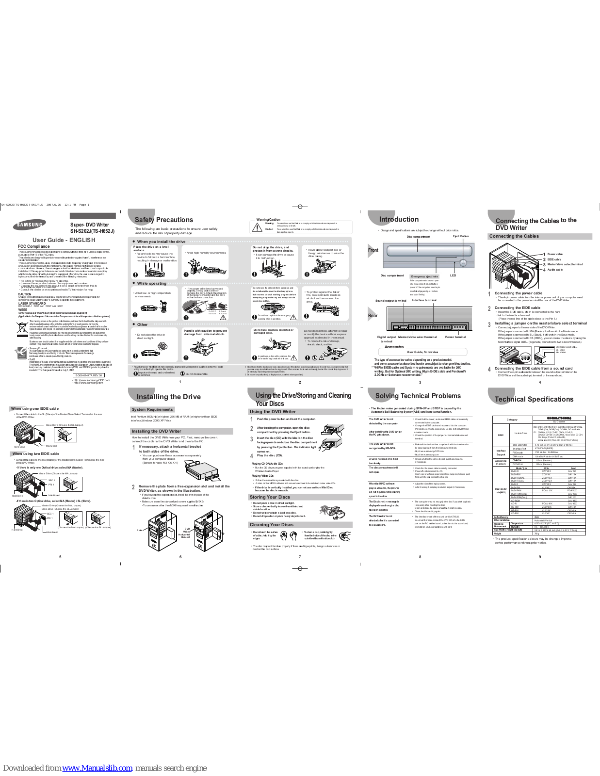 Samsung SH-S202N, TS-H652J User Manual