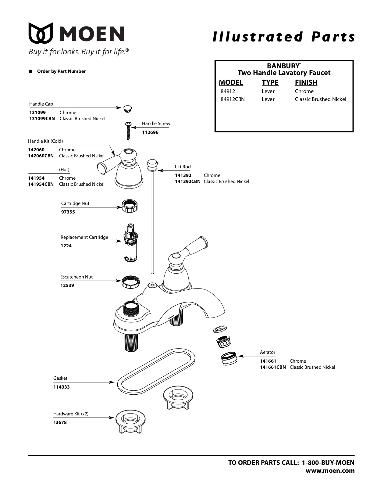 Moen 84912CBN User Manual