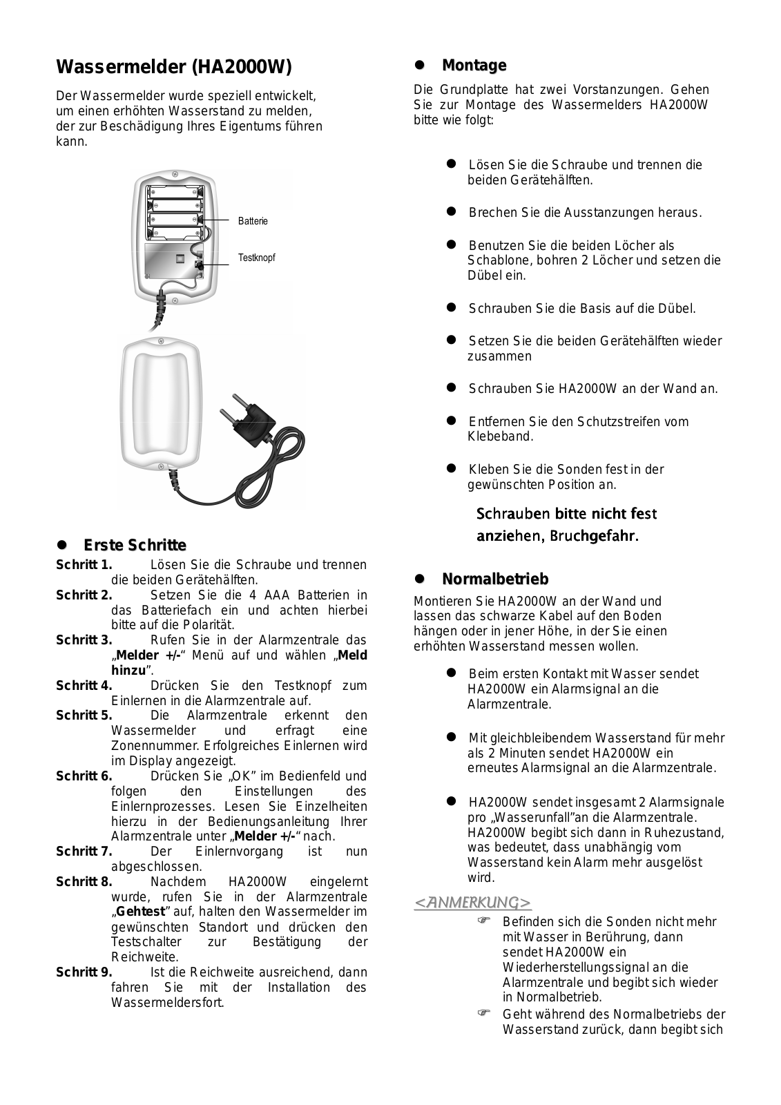 Eden HA2000W User manual