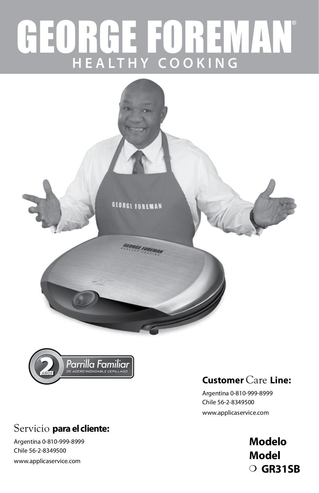 George Foreman GR31SB Owner's Manual