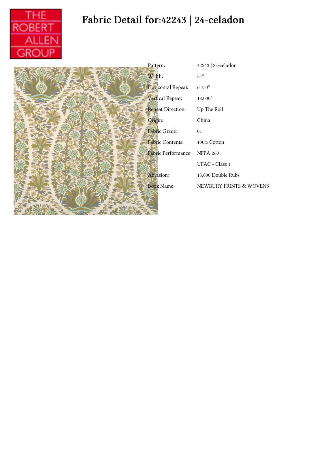 Duralee CRAL5589 Specifications - ManualMachine.com