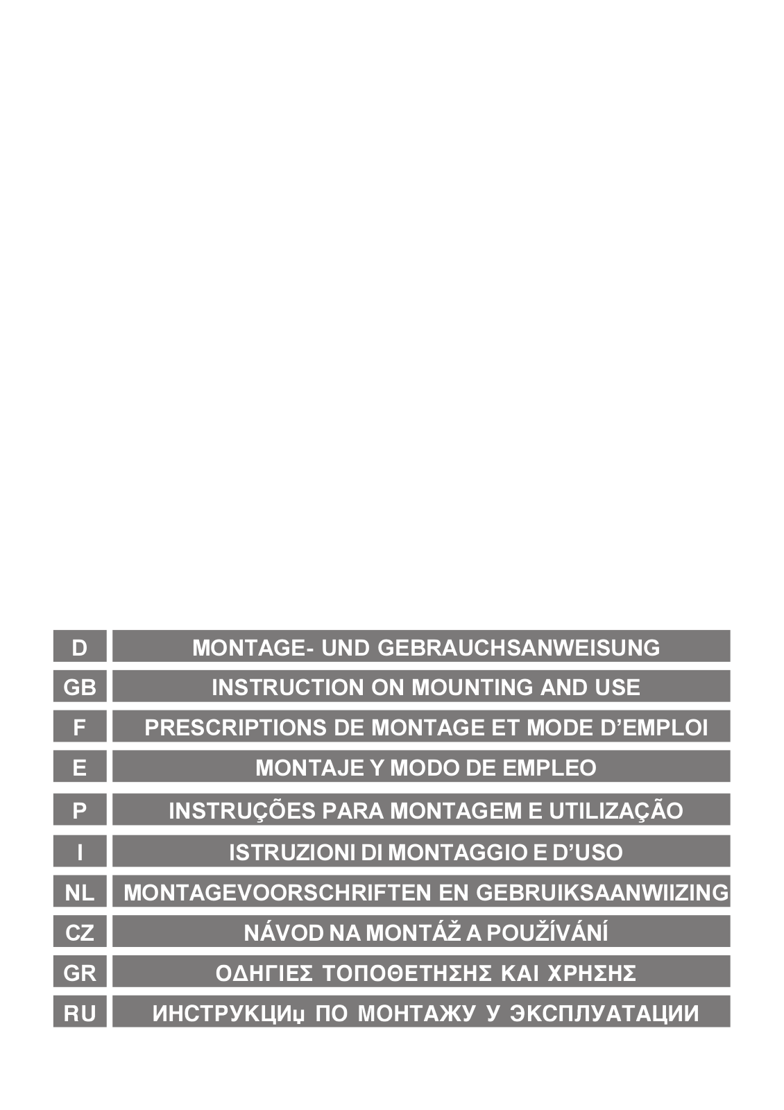 CANDY CBP62 User Manual