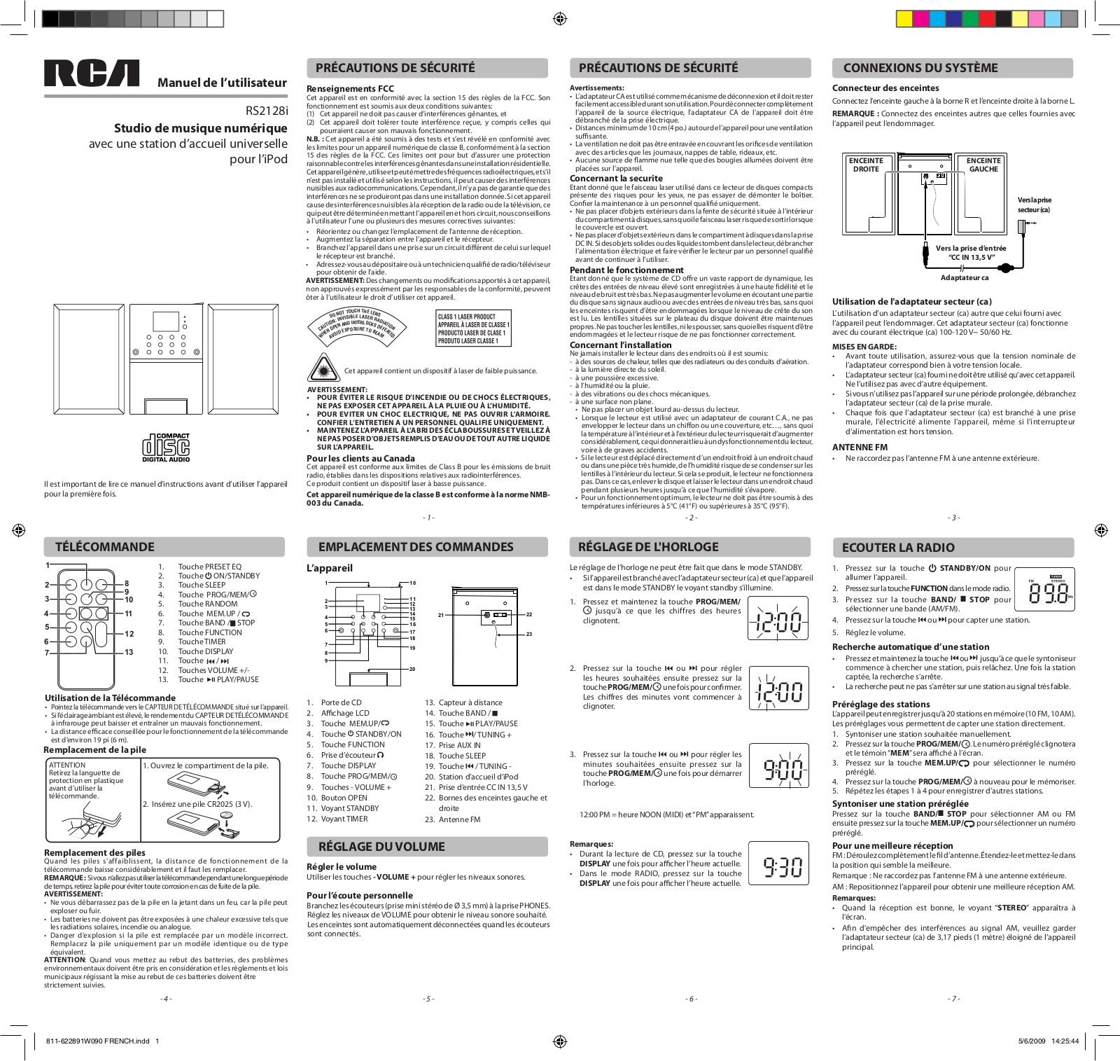 RCA RS2128i Owner's Manual