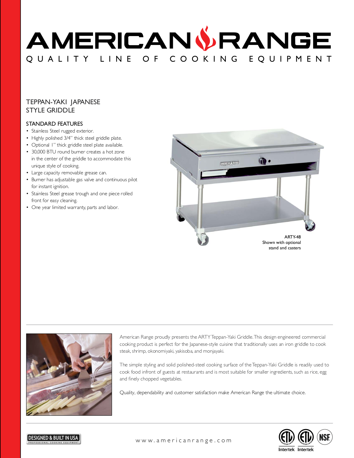 American Range ARTY-36 User Manual - ManualMachine.com