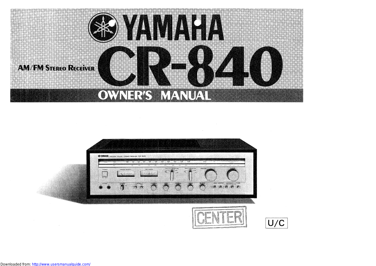 Yamaha Audio CR-840 User Manual