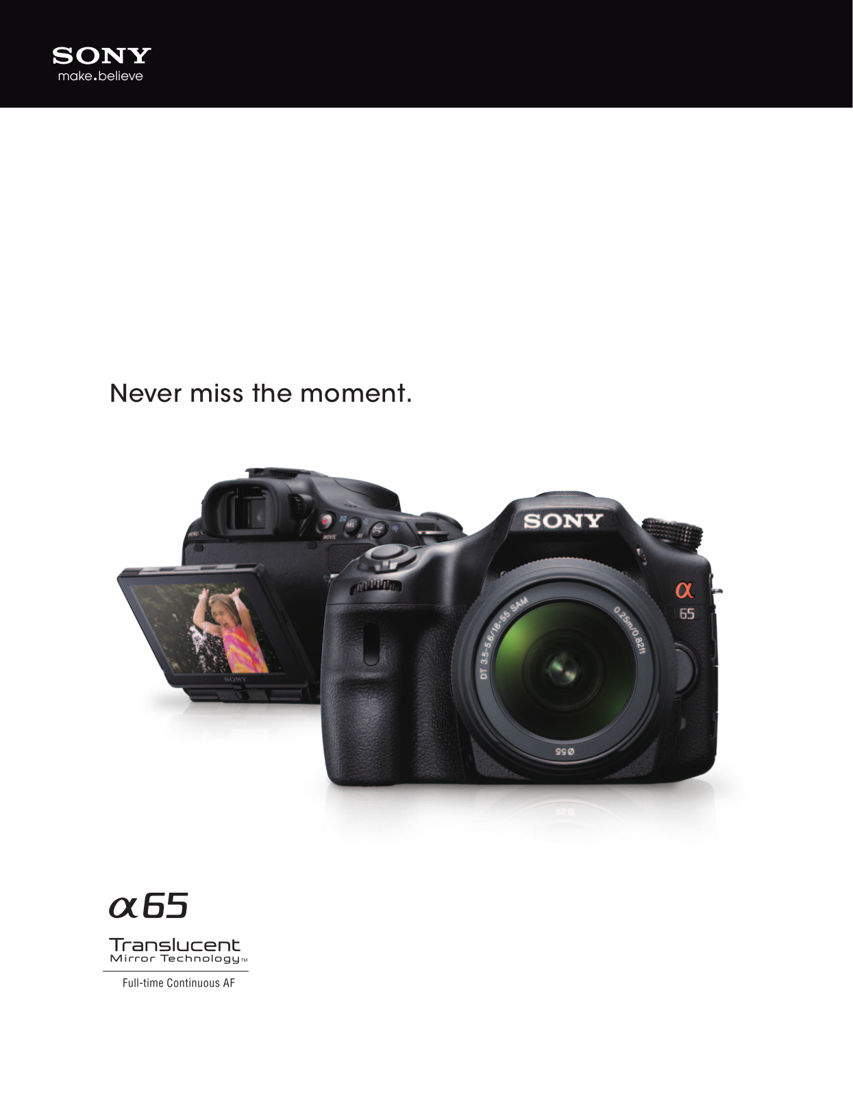 Sony SLT-A65 BROCHURE