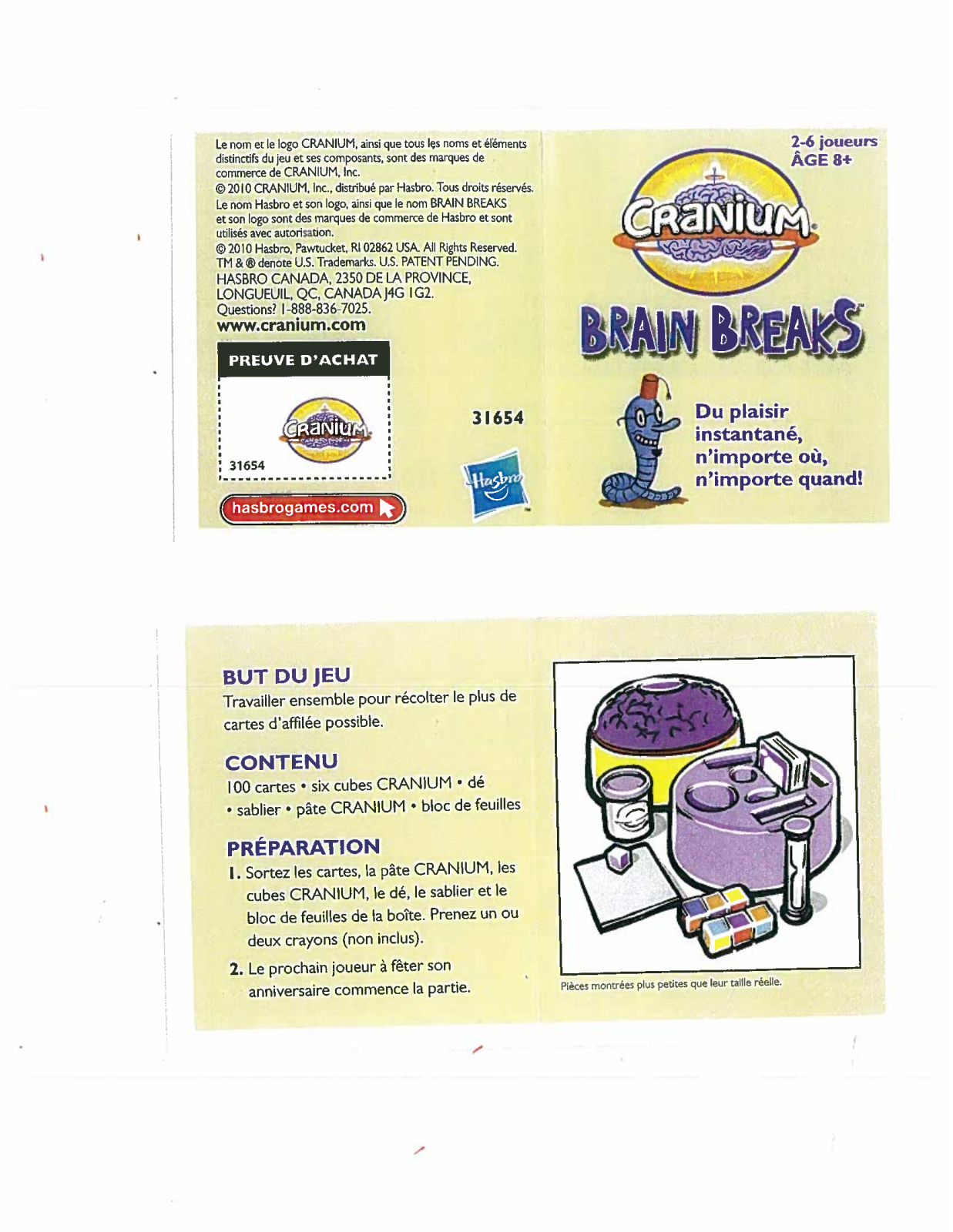 HASBRO Brain Breaks User Manual