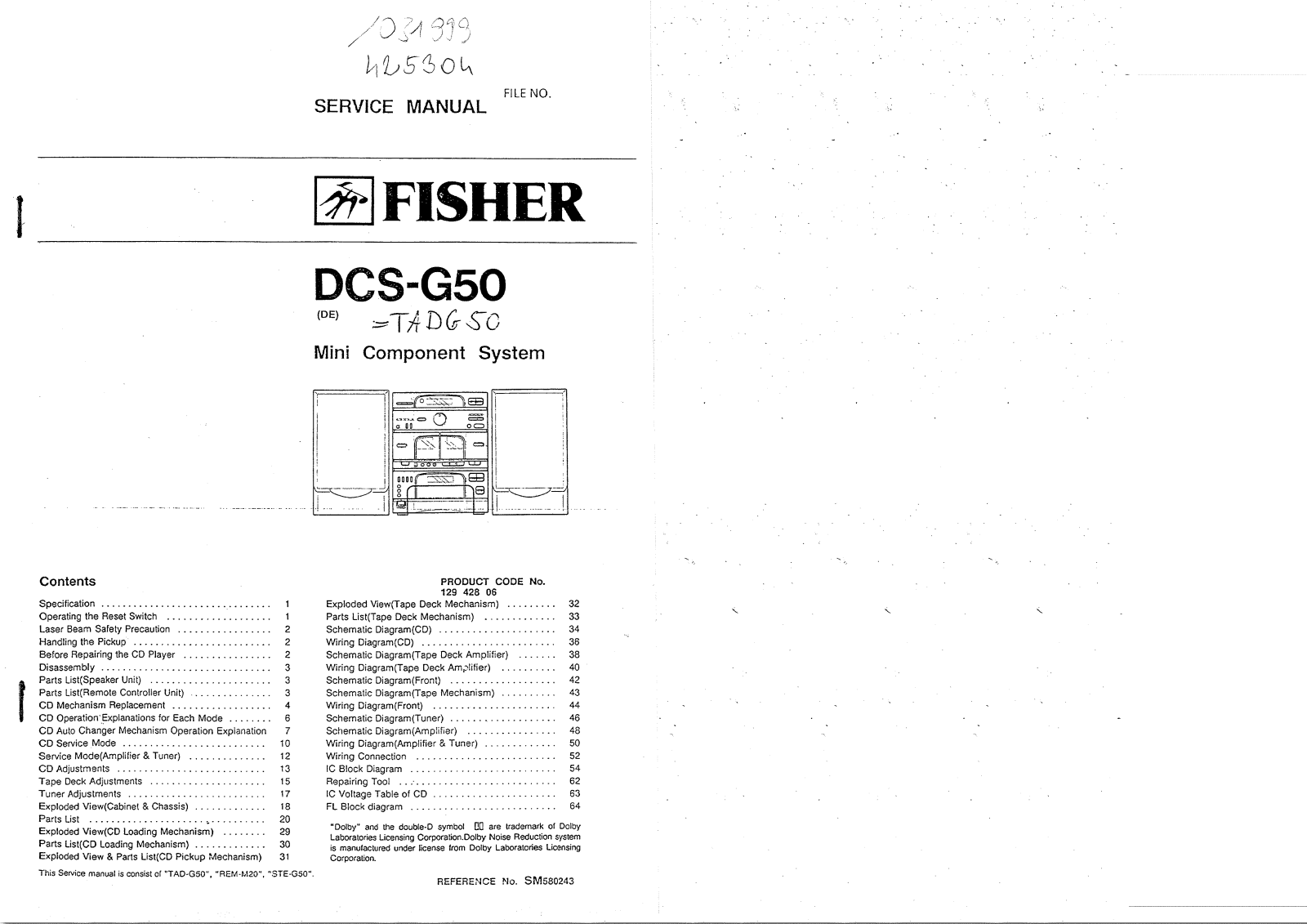 Fisher Radio DCSG50 Schematic - ManualMachine.com