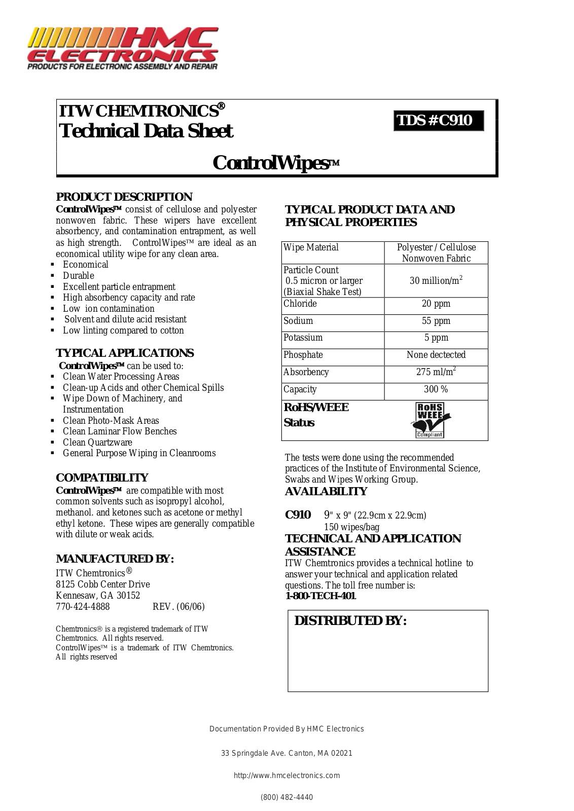 HMC Electronics C910 User Manual