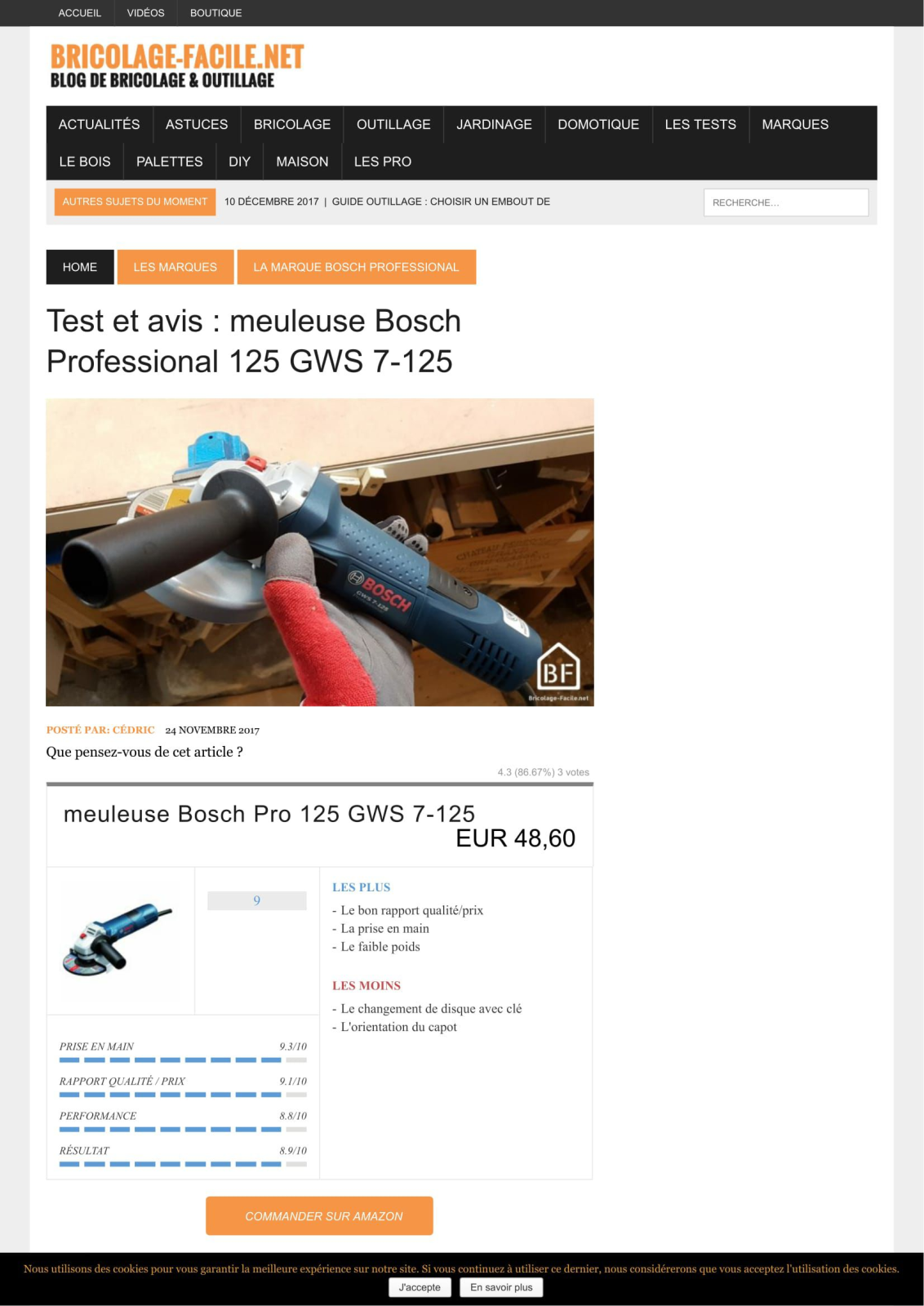 Bosch GWS 7-125 User Manual