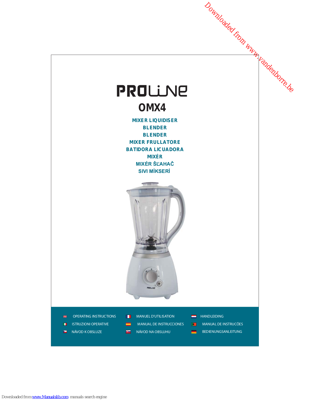 Proline OMX4 Operating Instructions Manual