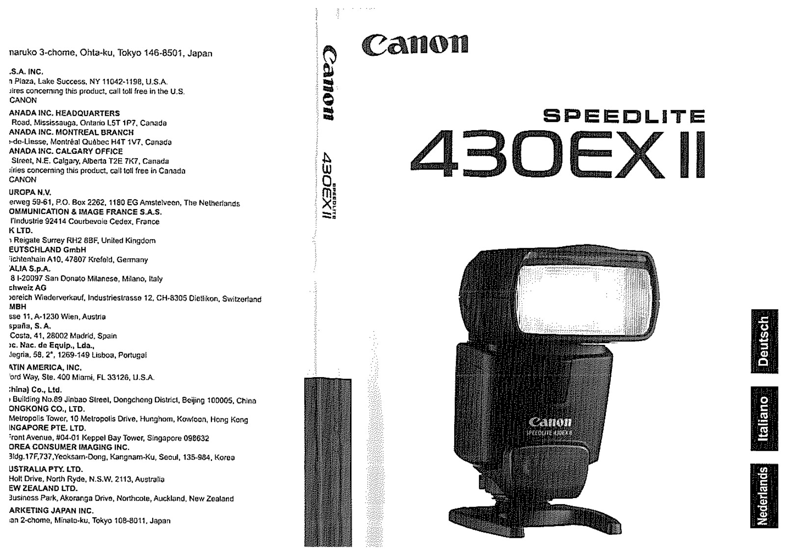 Canon Speedlite 430EX II User manual