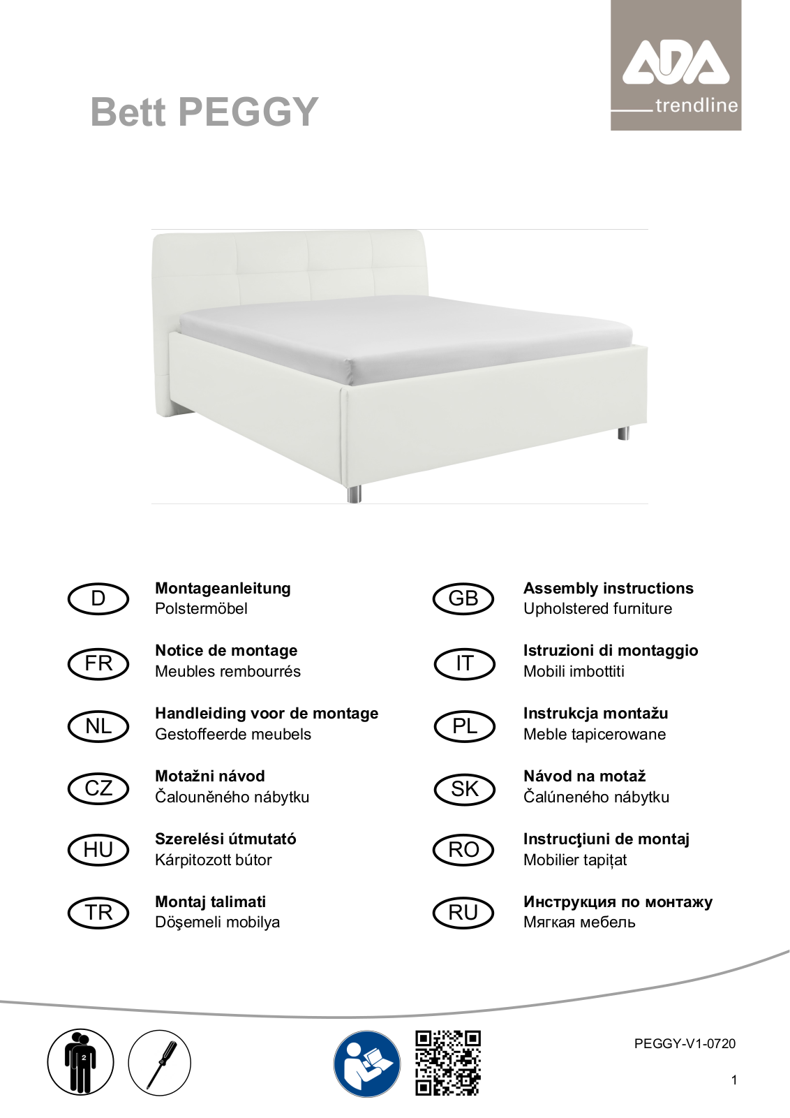 ADA trendline Peggy Assembly instructions