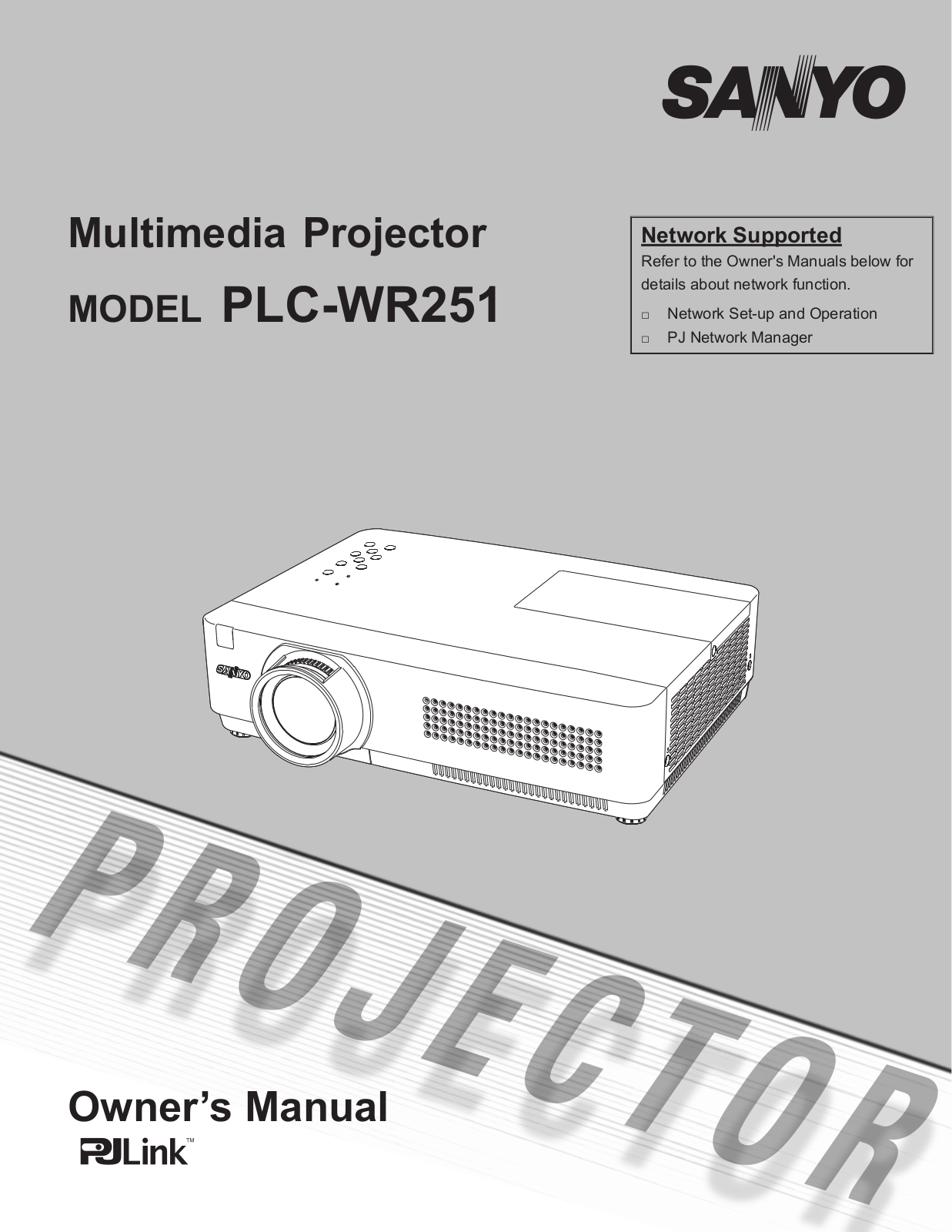 Sanyo PLC-WR251 User Manual