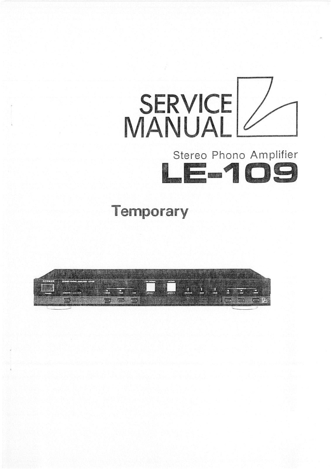 Luxman LE-109 Service manual