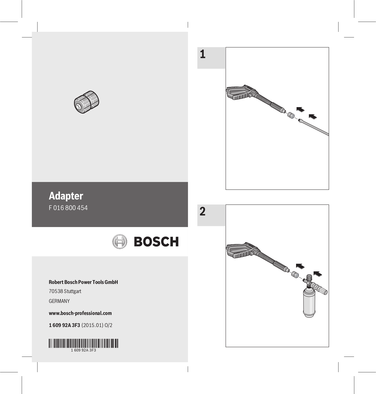 Bosch F 016 800 454 User Manual