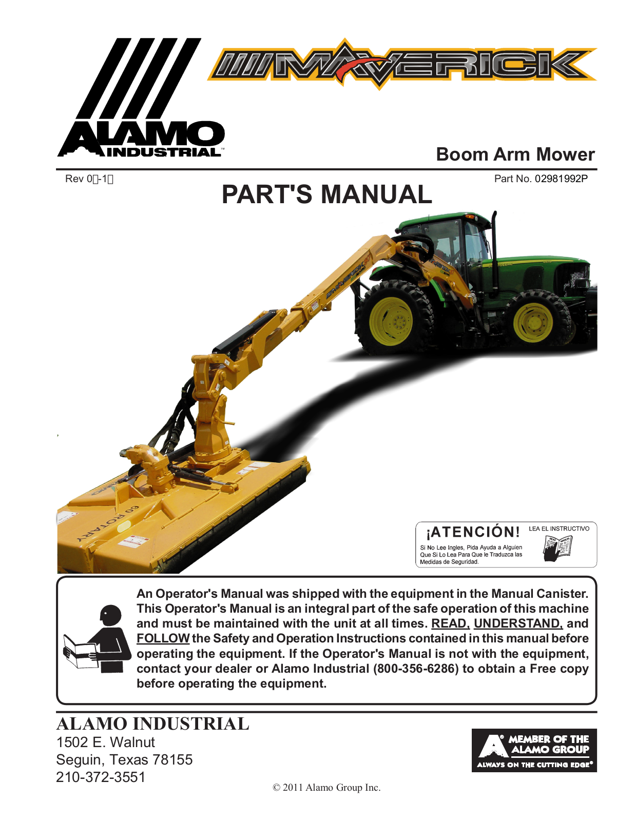 Alamo 02981992P User Manual