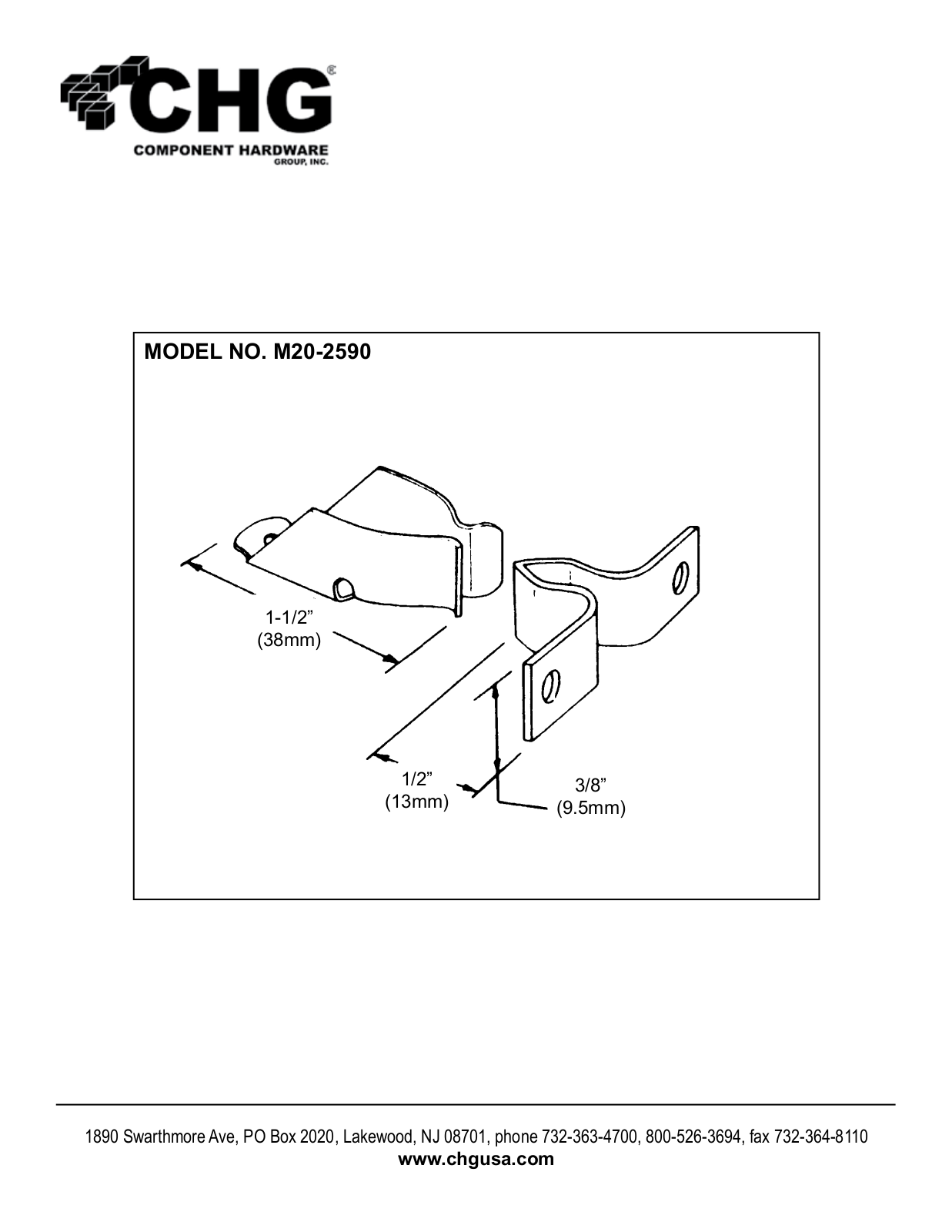 Component Hardware M20-2590 User Manual