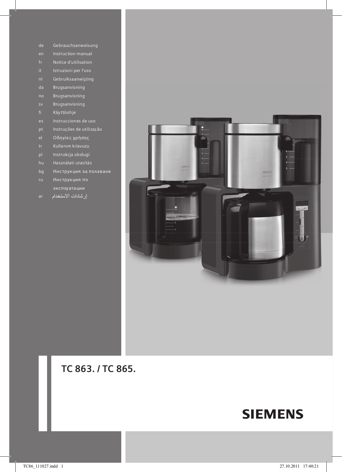 Siemens TC86303, TC86504, TC86503, TC86304 User Manual