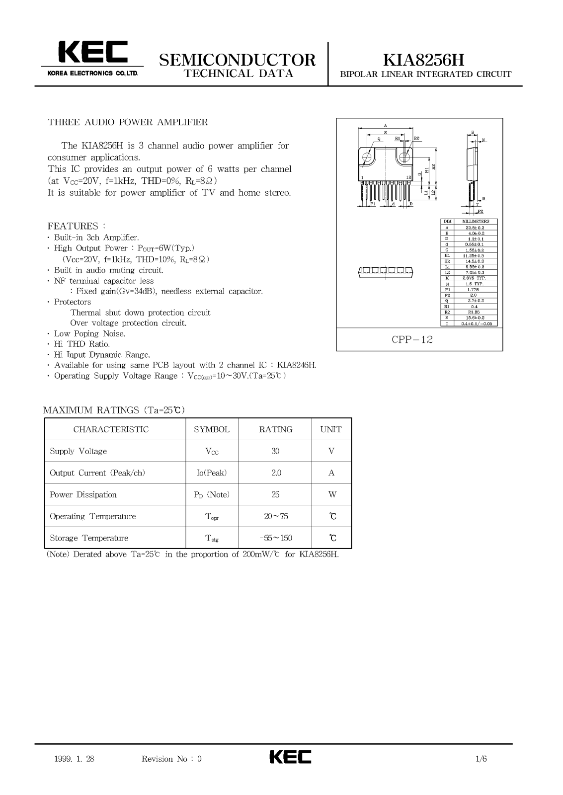 KEC KIA8256H Datasheet