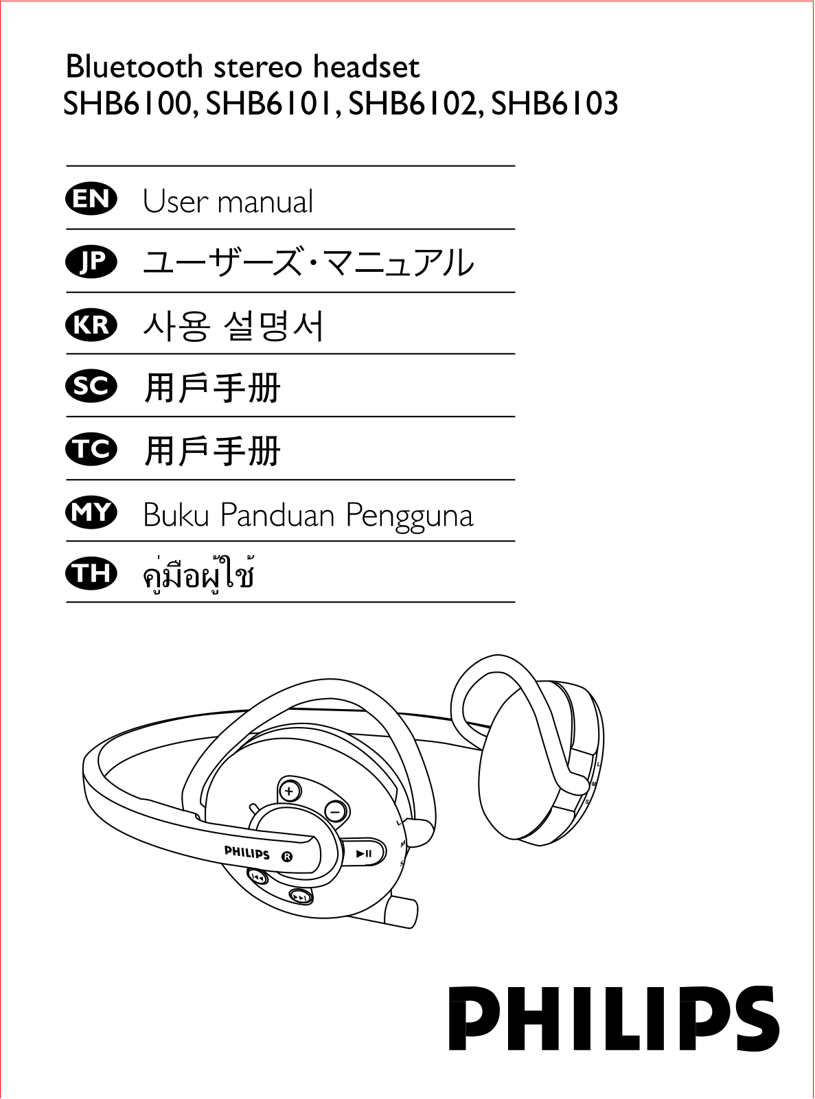 Philips SHB6103, SHB6102, SHB6100, SHB 6101 User Manual