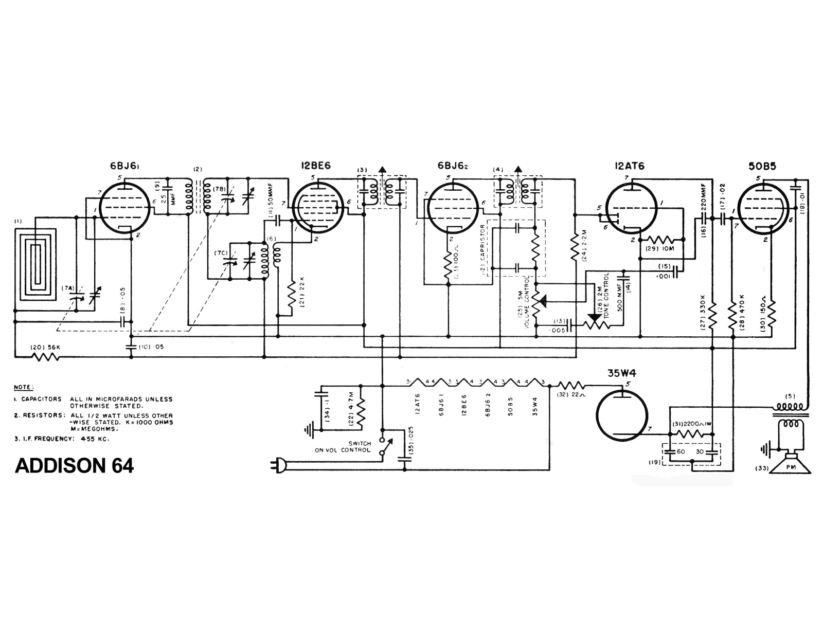 Addison 64 schematic