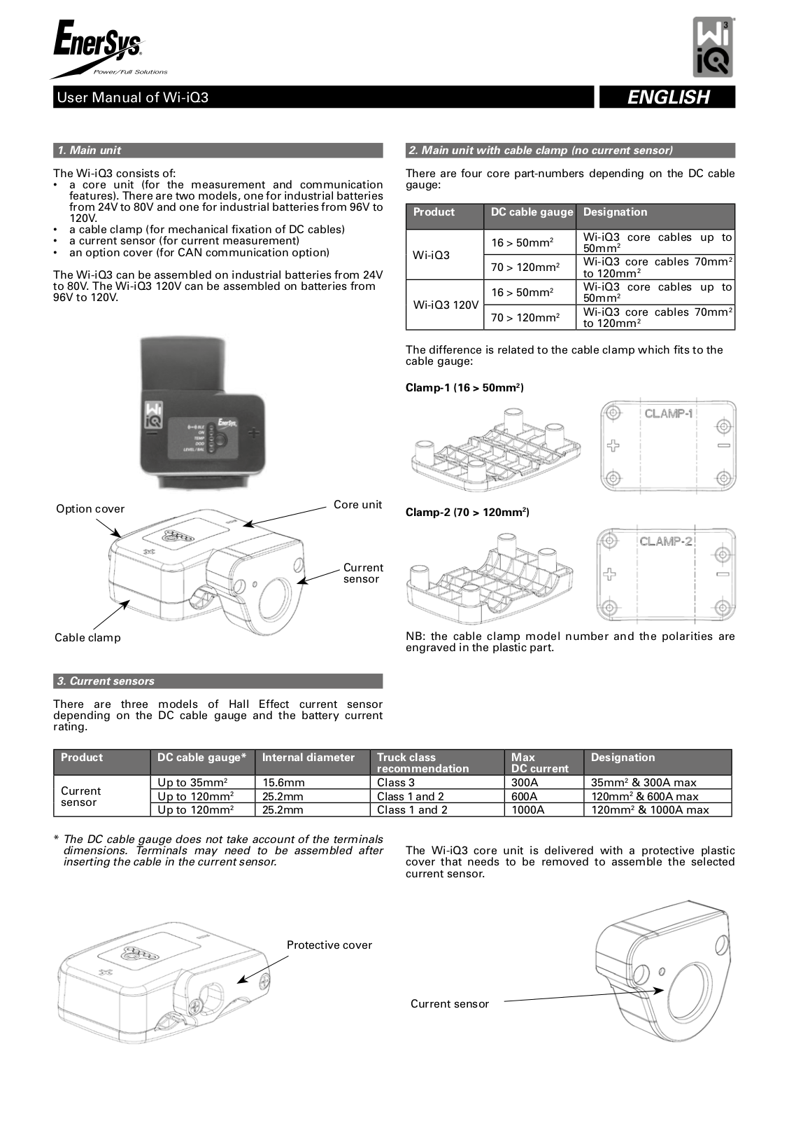 EnerSys Wi-iQ3 User Manual