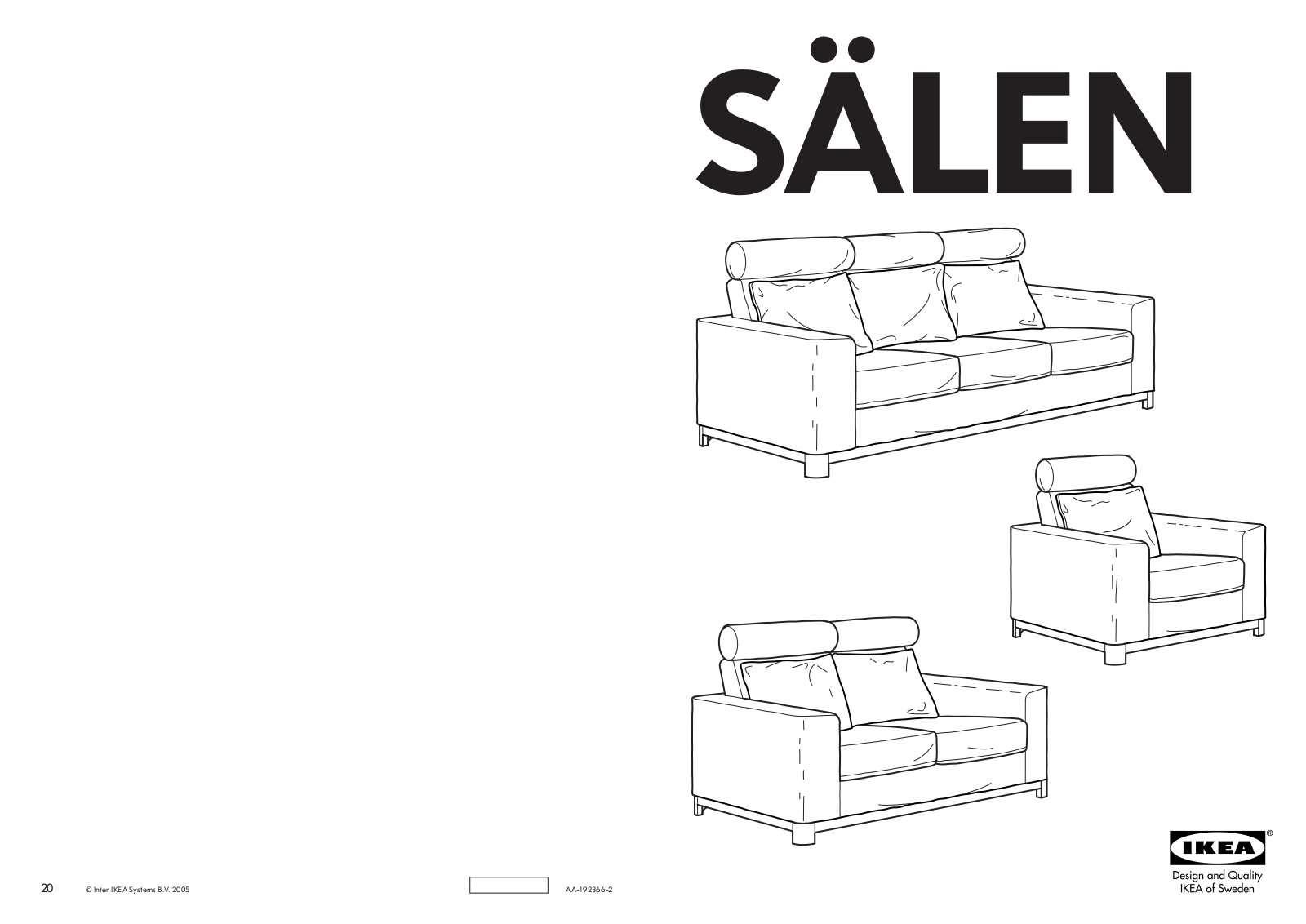 IKEA SÃLEN CHAIR COVER Assembly Instruction