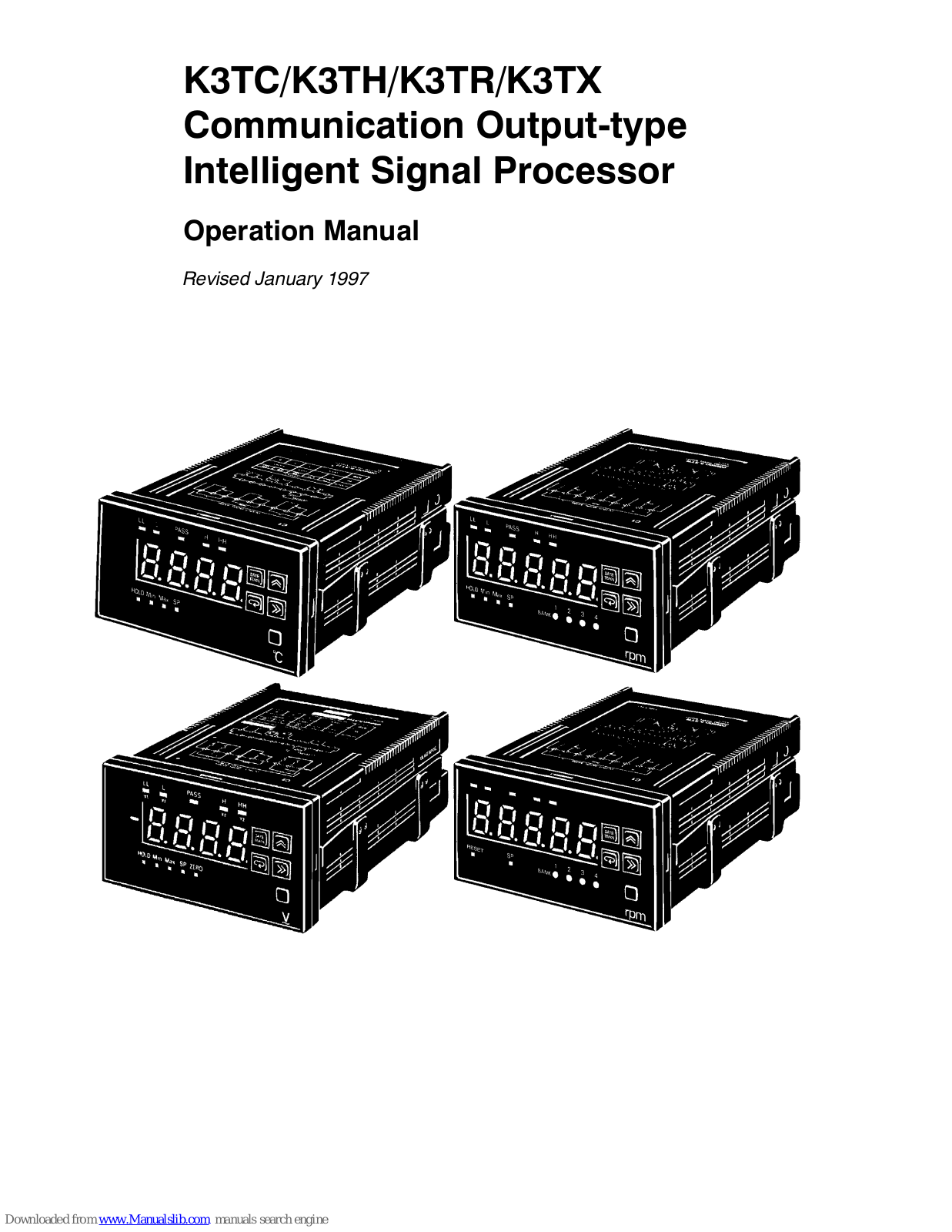 Omron K3TC, K3TH, K3TR, K3TX Operation Manual