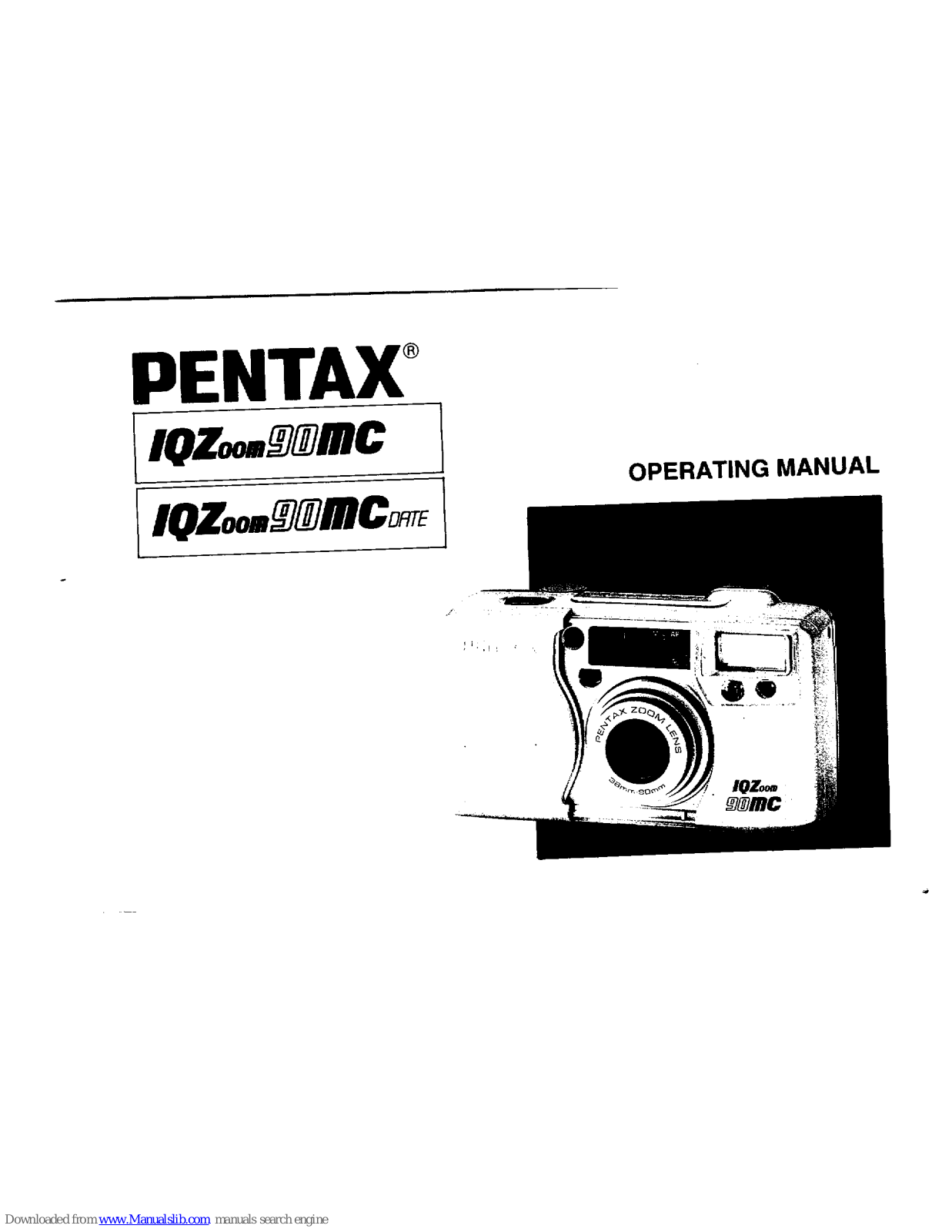 Pentax IQZoom 90MC Date Operating Manual