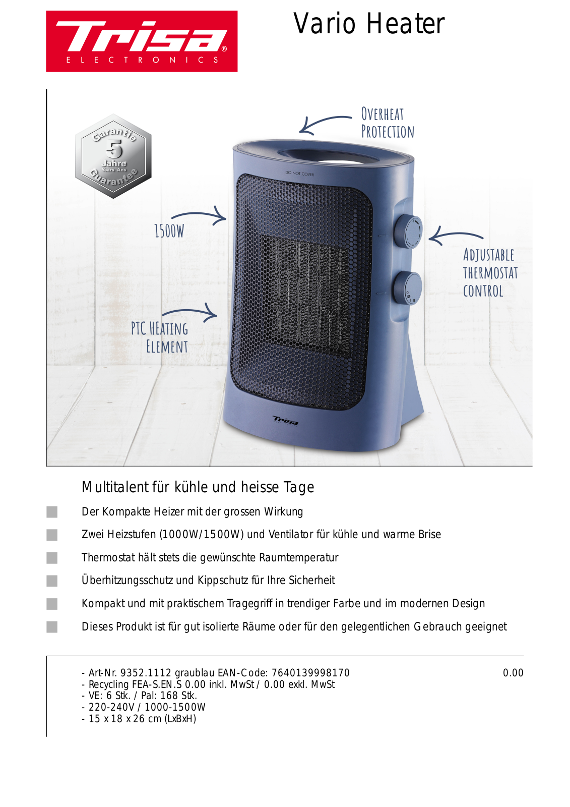 Trisa 9352.1112 User Manual