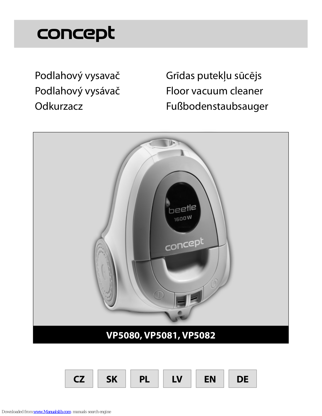 Concept2 VP5080, VP5082, VP5081 Operating Manual - ManualMachine.com