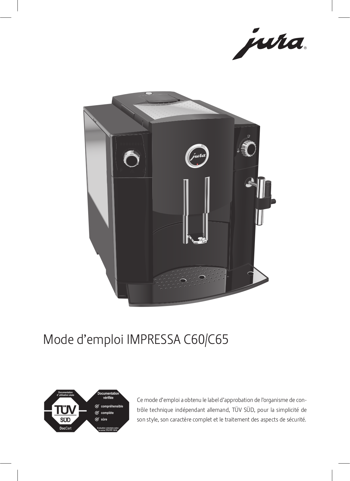 JURA IMPRESSA C65 User Manual