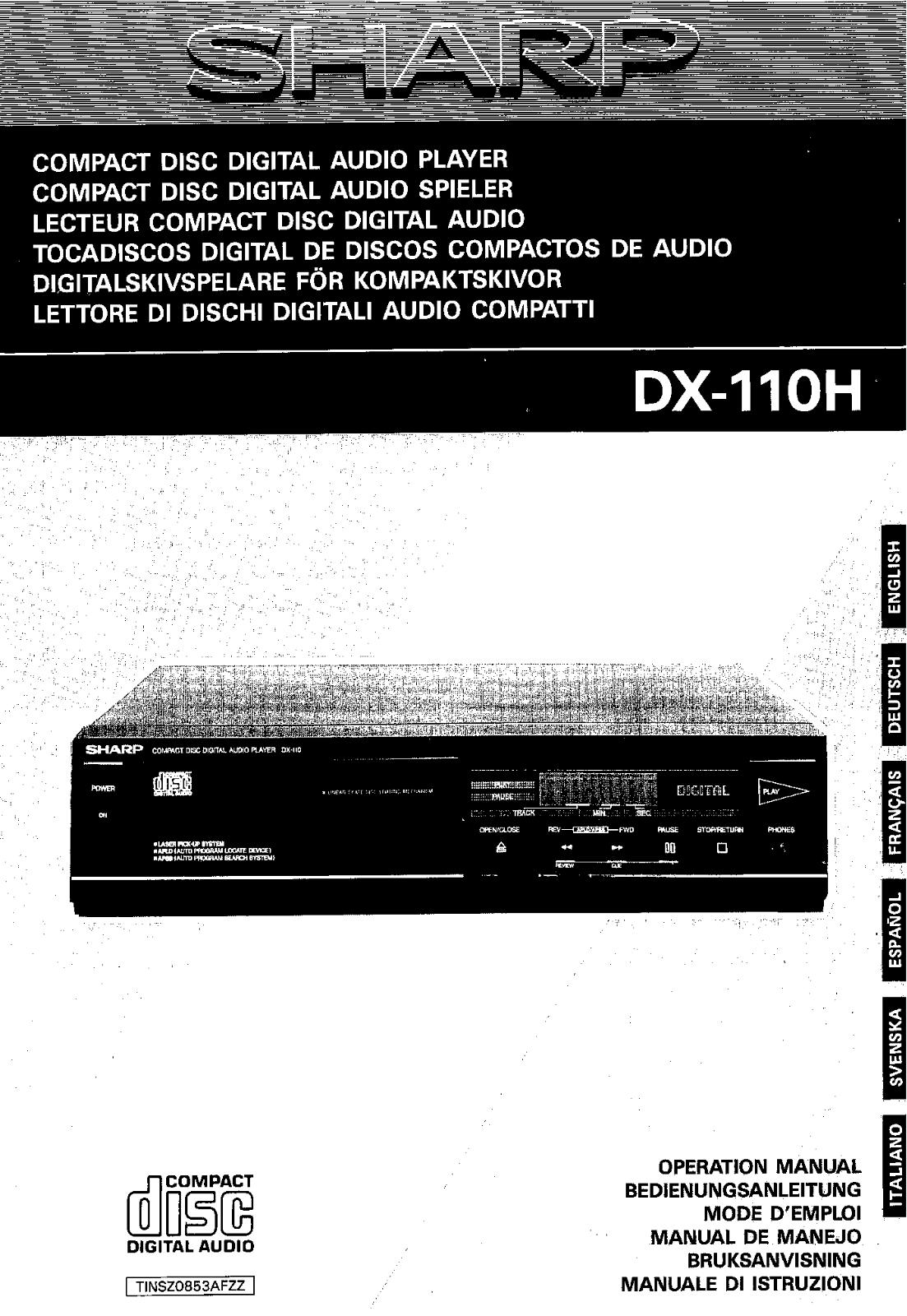 Sharp DX-110H User Manual