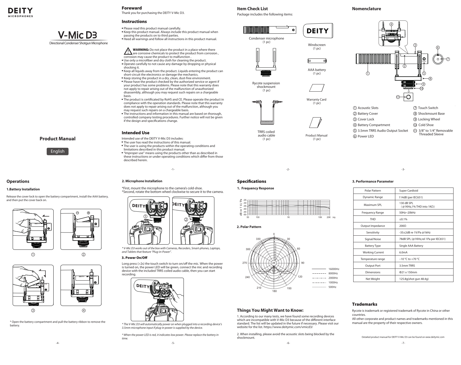 Deity V-Mic D3 User Manual