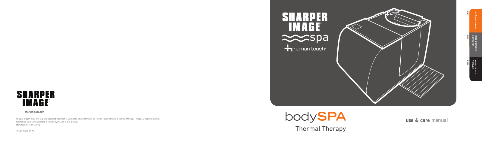 Human Touch Sharper Image bodySPA User Manual