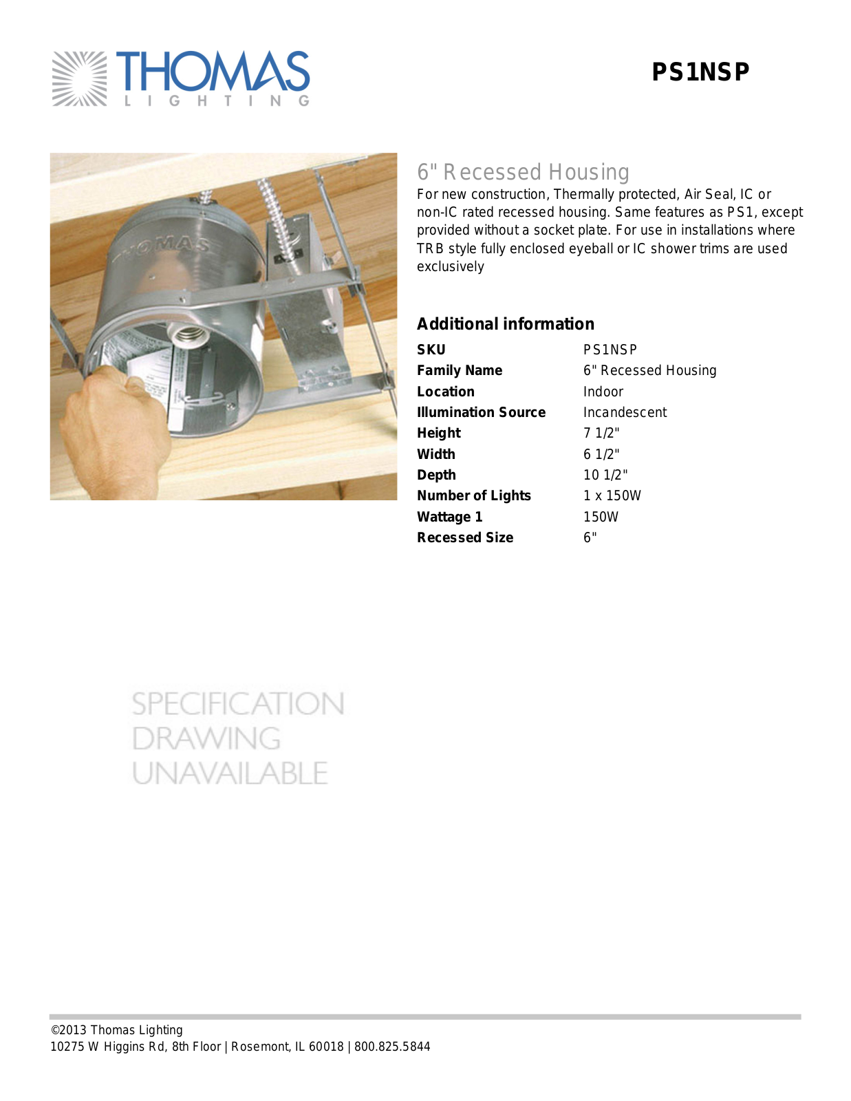 Thomas Lighting TL1980 Specifications - ManualMachine.com