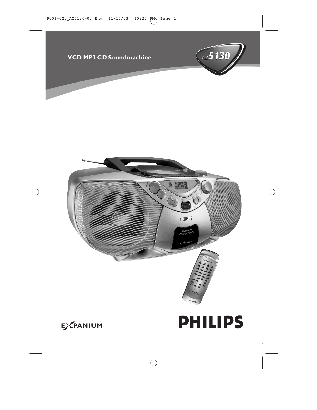 Philips XX-AZ5130/00C, AZ5130/00C User Manual