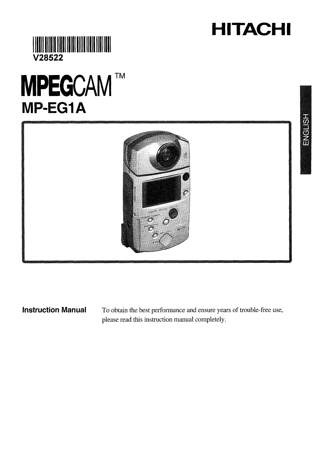 Hitachi MPEG1A User Manual