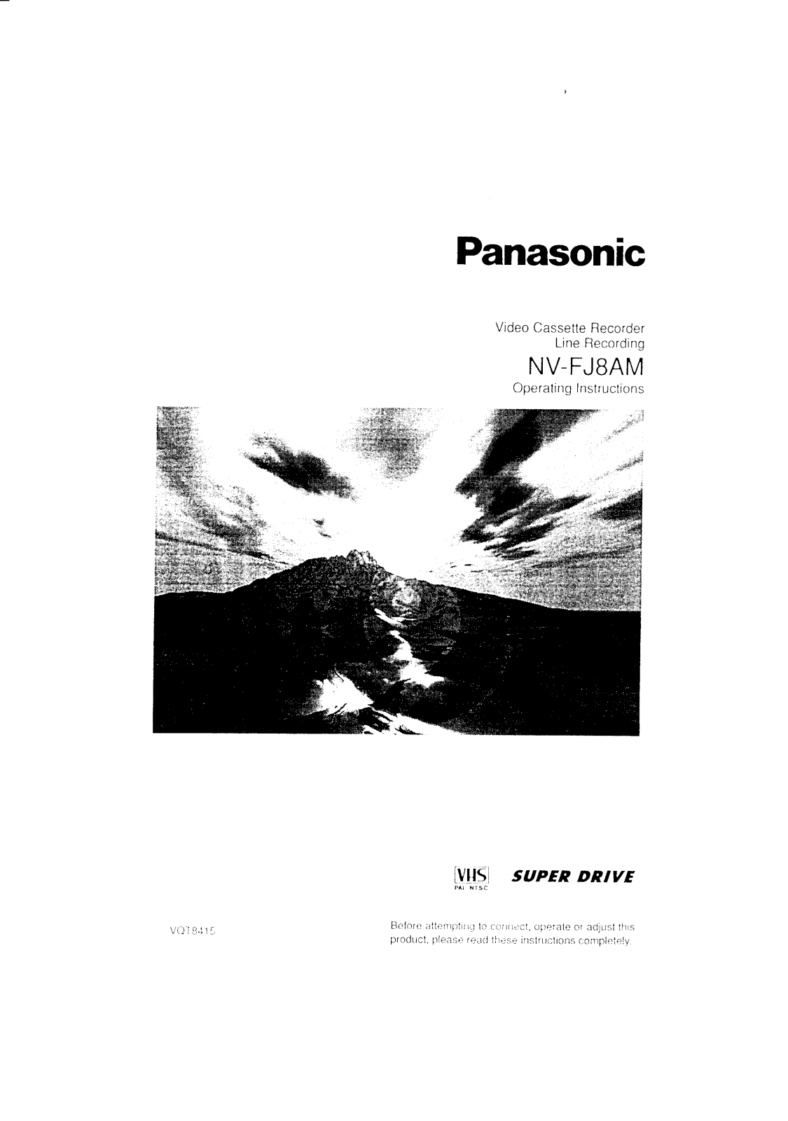 Panasonic NV-FJ8AM User Manual